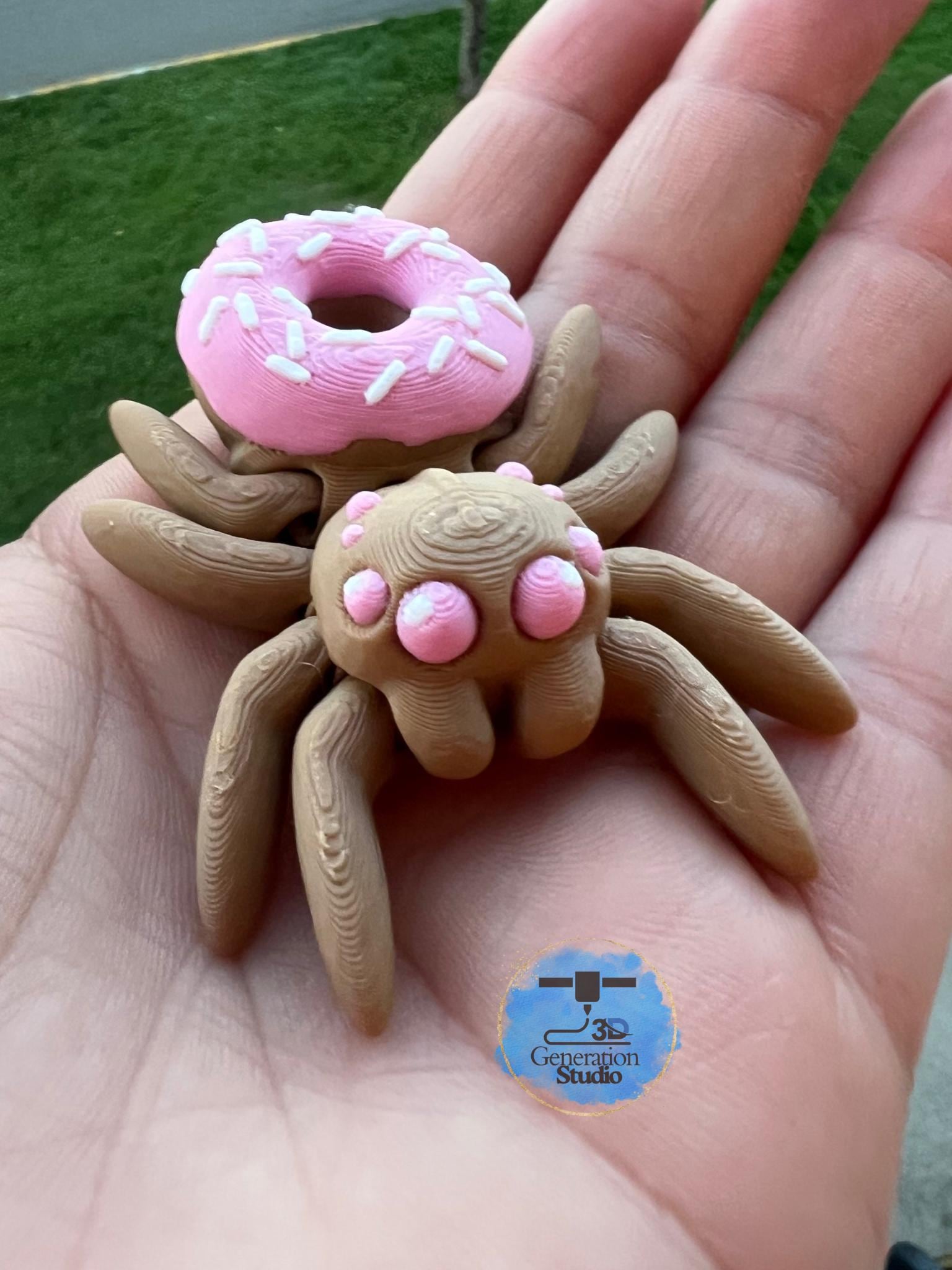 3D Articulated Jumping Spider | Donut Spider | Tiny Donut Spider