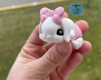 Floppy Ears Bunny | Articulated Fidget Bunny | 3D Printed Bunny | Easter Fidget Toy | Desk Pet | Cute Bunny Fidget Toy