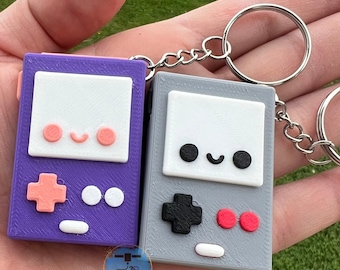 Console Keychain | Fidget Keychain | Game Console Charm - Keychain | Pink Gameboy Console | 3d Printing | Nintendo Gameboy Color | Keyring