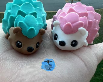 Hérisson 3D mignon agité | Figurine Flexi Fidget de hérisson | Flexi articulé imprimé en 3D | Buddy articulé pour bureau | Jouet sensoriel | Animal de compagnie