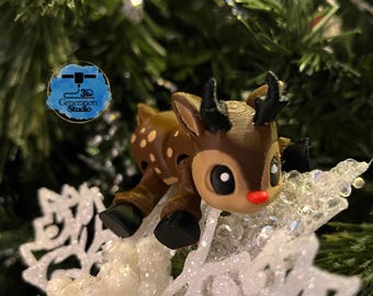 Reindeer 3D Printed Articulated Fidget | 3D Fidget Christmas | 3D Animal Toy | Winter Decoration | Unique Holiday Decor | 3D Print Flexi Pet