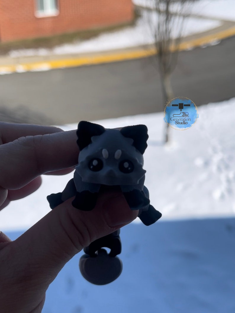 Adorable Handheld 3D Raccoon Fidget Toy Stress Relief Desk Companion