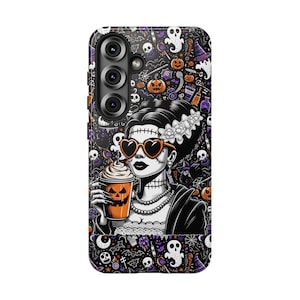Bride of Frankenstein Samsung 25 Tough Cases, Horror Movie Fan Phone Covers, Gothic Bride of Frankenstein Phone Protectors, Unique
