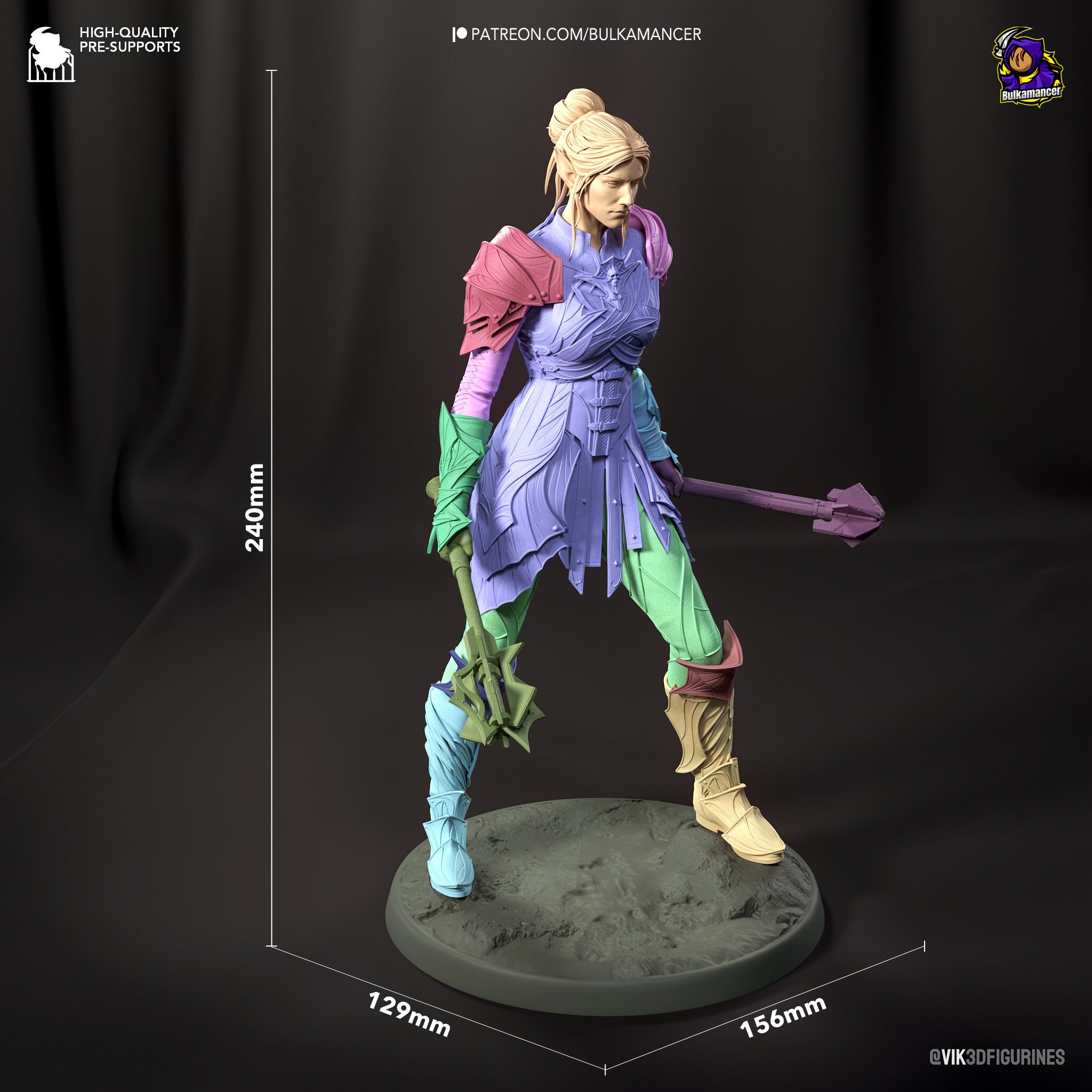 Kit Modello In Resina Minthara - Baldur's Gate 3 - Scala 1:8, Altezza 23 Cm, Non Dipinto