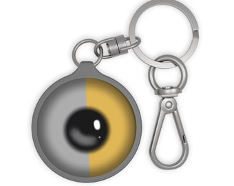 Porte-clés aux yeux argentés/or d'Azrael