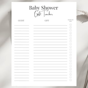 Baby Shower Gift Tracker Organizer, Gender Neutral Planning Journal,Registry Tracker,Shower Gift Log Book,Shower Planning Book,Baby Gift Log