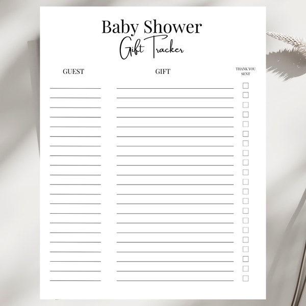 Baby Shower Gift Tracker Organizer, Gender Neutral Planning Journal,Registry Tracker,Shower Gift Log Book,Shower Planning Book,Baby Gift Log