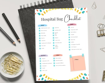 Hospital Bag Checklist, Labor Bag checklist, New Mom Hospital Prep, Maternity Gift, Maternity Hospital Essentials, Pregnancy Must-Have List