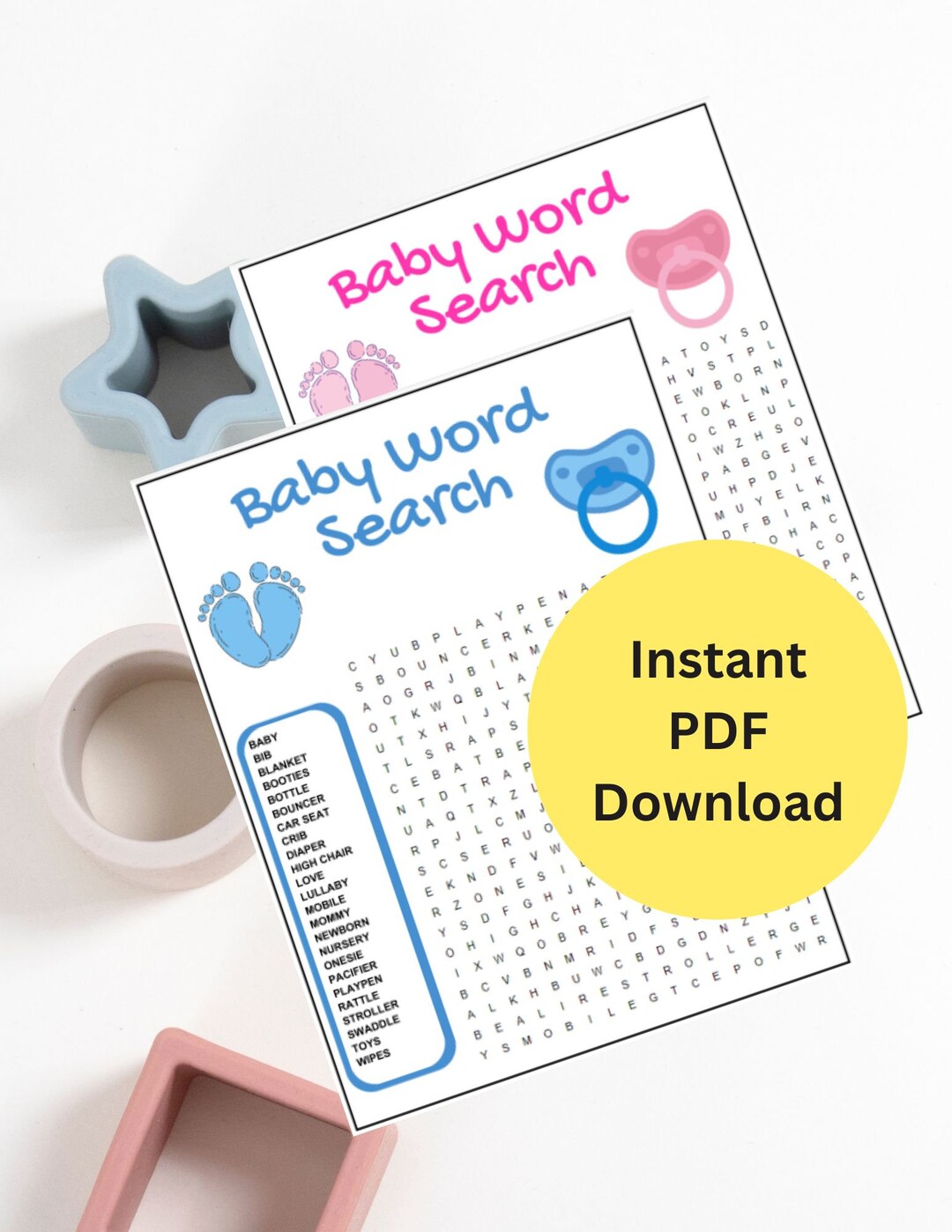 Baby Word Search, Baby Girl Baby Boy Seek and Find, Printable PDF, Instant Download, Great Fun ...