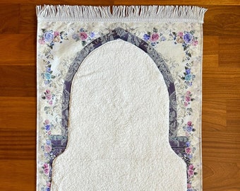 Tapis de prière de luxe, tapis de prière en laine, tapis de prière pour musulman, tapis de prière, cadeau de l'Aïd, cadeau du ramadan, cadeau de mariage, Janamaz, Gebetsteppich