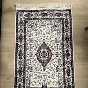 Luxury Prayer Rug: Floral Muslim Prayer Mat, Eid Ramadan Gift