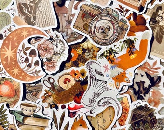 Retro Floral Stickers – Cottagecore Stickers for Phone Case, Laptop, Water Bottle & Journal