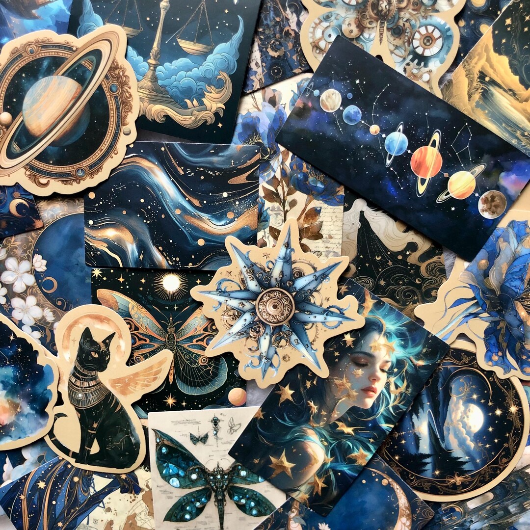 Celestial Stickers – 50PCS Astrology & Moon Waterproof Stickers for ...