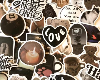 Cute Stickers, 60pcs Clean Girl Sticker Pack, Sad Girl Aesthetics Vinyl Stickers for Laptop, Water Bottle, Phone Case & Scrapbook