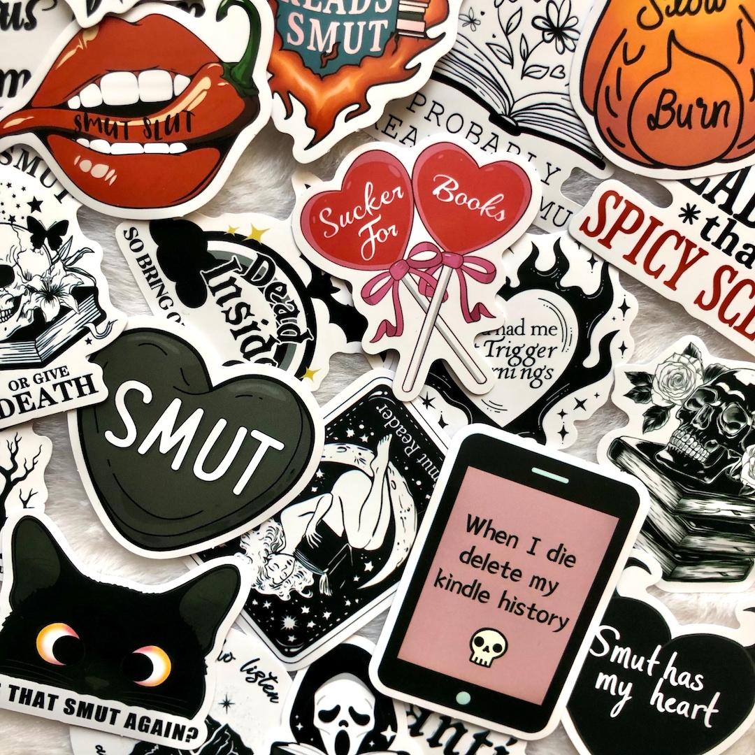 Bookish Stickers – 50pcs Dark Romance Kindle Stickers Pack, Smut Vinyl ...