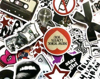Downtown Girl Stickers, 100pcs Cute Aesthetic Decals, Coquette Sticker Pack, Stickers for Water bottle, Planner, Laptop & Journaling