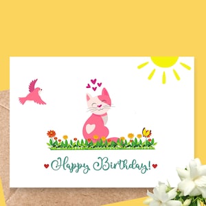 Biglietto d'auguri facile e bello, auguri di compleanno divertenti, auguri di compleanno