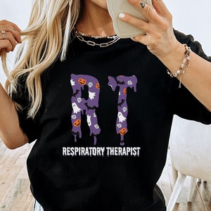 Halloween shirt for Respiratory Therapist, spooky shirt for RT, gift for respiratory therapist, funny halloween T-shirt for RT nurse