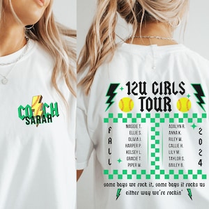 Custom Softball Coach Shirt, Personalized Softball Coach Gift, Coach Thank You Gift, Team Gift for Coach Appreciation, TShirt for Coach