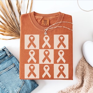 Orange Ribbon Leukemia Awareness Shirt, Leukemia Cancer Team Shirt, Cancer Support Gifts, Leukemia Awareness Month, Leukemia Warrior Shirt