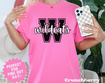 Camiseta con el nombre del equipo escolar, camisetas de mascota personalizadas, camiseta de espíritu escolar, camiseta del equipo deportivo favorito, camiseta de la mascota del equipo, camiseta con el logotipo de la escuela