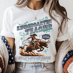 Kindergarten Teacher Shirt, Western Cowgirl Theme Shirt for Teachers, Kindergarten Team, Comfort Colors® Rodeo Tshirt, First Day Of School