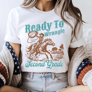 Second Grade Teacher Shirt, Western Cowgirl Theme Shirt for Teachers, 2nd Grade Team Tee, Comfort Colors® Rodeo Tshirt, First Day Of School