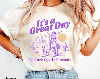 Maglietta per la fibrosi cistica, maglietta di supporto per la fibrosi cistica, regalo per donne affette da fibrosi cistica, maglietta per la sensibilizzazione sul nastro viola, maglietta per bambini che combattono la fibrosi cistica