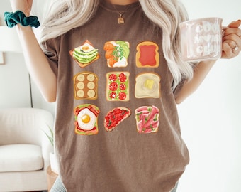 Comfort Colors® Brunch Shirt, Funny Toast T-Shirt, Breakfast Lover Graphic Tee, Foodie Gift Idea, Cute Brunch Outfit, Casual Women’s Top