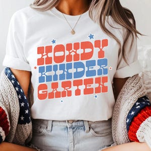 Howdy Kindergarten Teacher Shirt, Western Theme First Day Of School Shirt, Kindergarten Teacher Cowgirl Tee, Comfort Colors® Rodeo Teacher