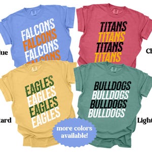 School Team Name Shirts, Custom Mascot Shirts, School Spirit T-shirt, Favorite Sports Team T-shirt, Team Mascot T-shirt, School Logo Shirt