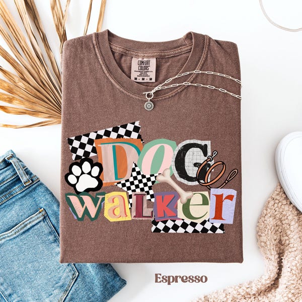 Comfort Colors® Dog Walker Shirt, Dog Walker Gift, Dog Walker Outfit, Gift For Pet Sitter Dog Sitter Gift Tee, Christmas Gift From The Dog