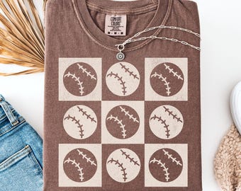 Comfort Colors® Baseball Shirt for Women, Tball Mom Shirt, Retro Vintage Baseball Sister Shirt, Baseball Mama Shirt, Game Day Tshirt