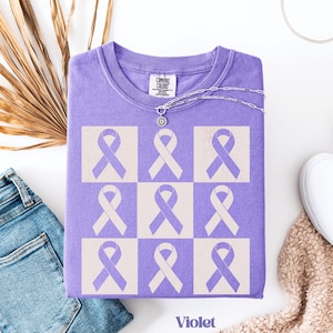 Camiseta de fibrosis quística para mujer, camiseta de apoyo a la fibrosis quística, regalo para guerreros de la fibrosis quística, camiseta de concienciación con lazo morado, camiseta de lucha contra la fibrosis quística