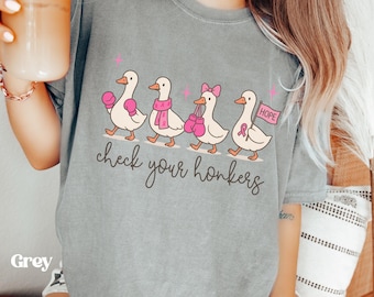Shirt grappige gans borstkanker voor vrouwen, T-shirt Breast Cancer Support, Breast Cancer Warrior Gift, Breast Cancer Awareness Month Tee