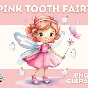 Clipart fée aquarelle, png de fée des dents, image numérique png, dessins png, dessins de sublimation, clipart fée des dents, téléchargement numérique