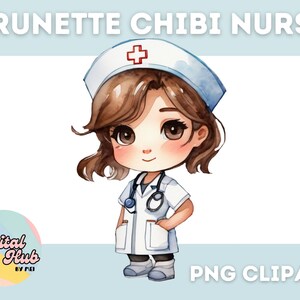 Clipart de enfermera de acuarela, png de enfermera, imagen png digital, diseños png, diseños de subliminación, imágenes prediseñadas de enfermería, descarga digital