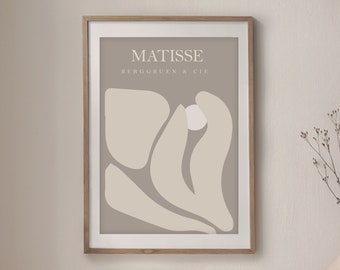 Neutrales Poster Ausstellungsplakat Henri Matisse - in minimalistischen Stil als Wanddeko fürs Wohnzimmer oder als Geschenk für sie