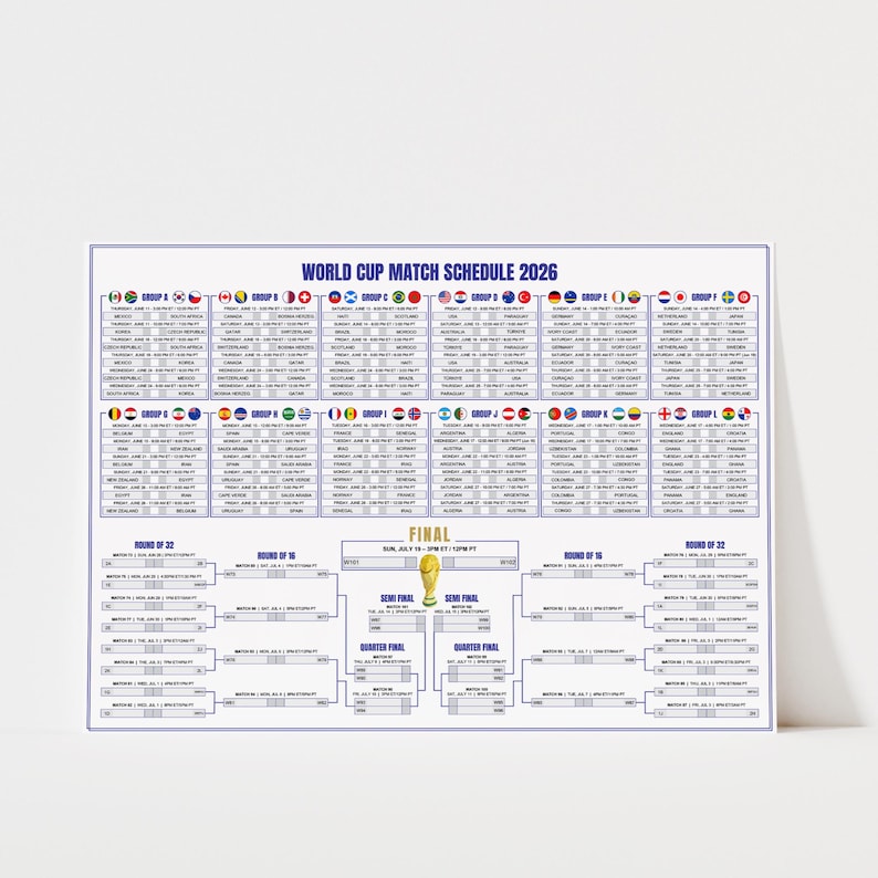 World Cup 2026 Schedule English Incl. Sweepstakes - 2026 World Cup Wall ...