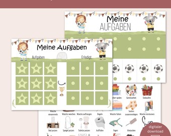 Children's Household Planner with Football Design | Montessori-Inspired Routine Plan for Printing | Everyday Helper and Fun Learning