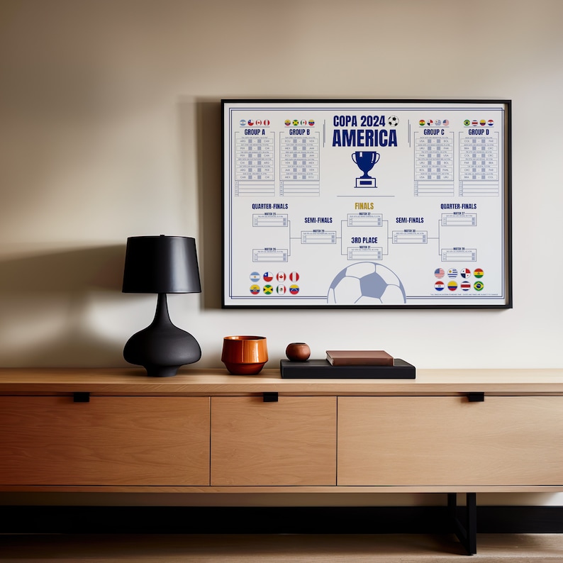 COPA America 2024 USA Soccer Schedule Digital Download Printable and