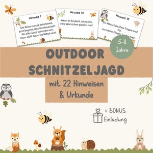 Forest Animal Scavenger Hunt for Children – Printable for Holidays and Children's Birthdays, Ages 5 and Up, Outdoor Treasure Hunt, Forest Party