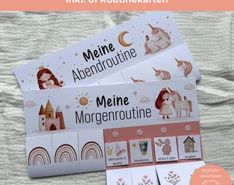 Princess Morning & Evening Routine for Children – Montessori Daily Plan, Printable Routine Planner (Download), Toddler Morning Routine Plan (PDF)