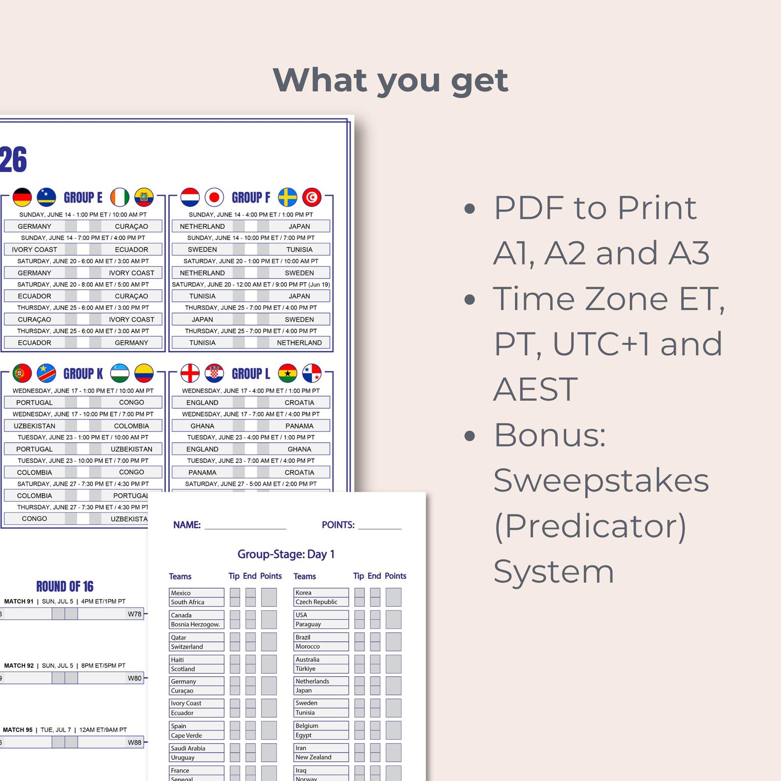 World Cup 2026 Schedule English Incl. Sweepstakes - 2026 World Cup Wall ...