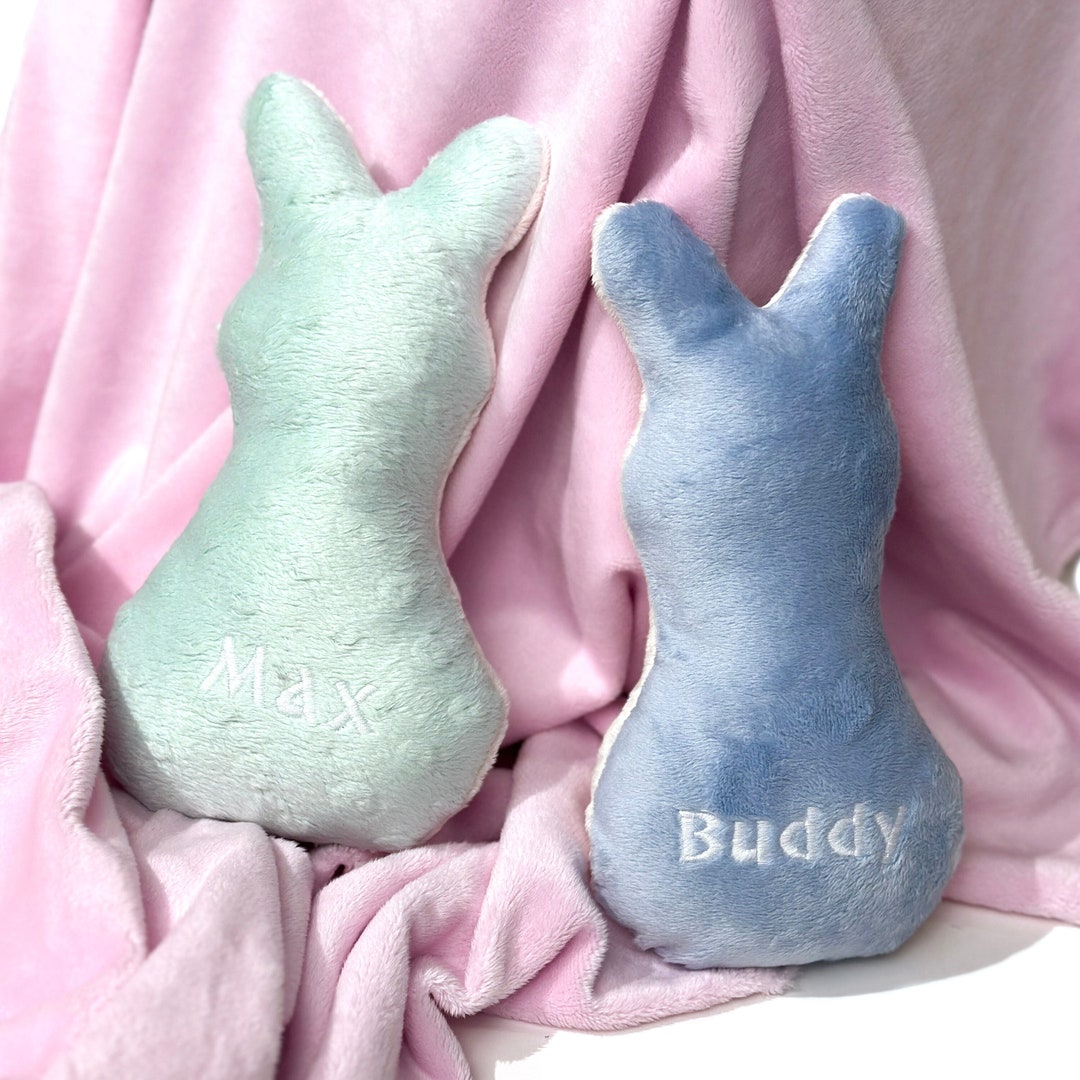 Personalized Dog Bunny Toy With Squeaker Easter Toy Dog Lover Custom
