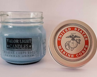 7. "Marine Corps. Ball" 8 oz. Soy Candle