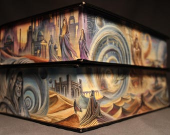 Fantasy Art Book-Edge Paintings (2 volumes)_Painted Edges | unique literary gift | book collectabes