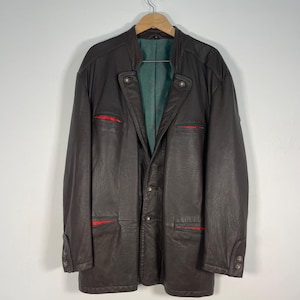 Vintage Leather Tyrol Austrian Jacket (Size: 56)
