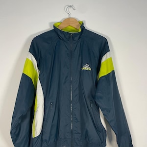 Vintage Adidas 90&#39;s Navy Windbreaker Jacket (Size: M)