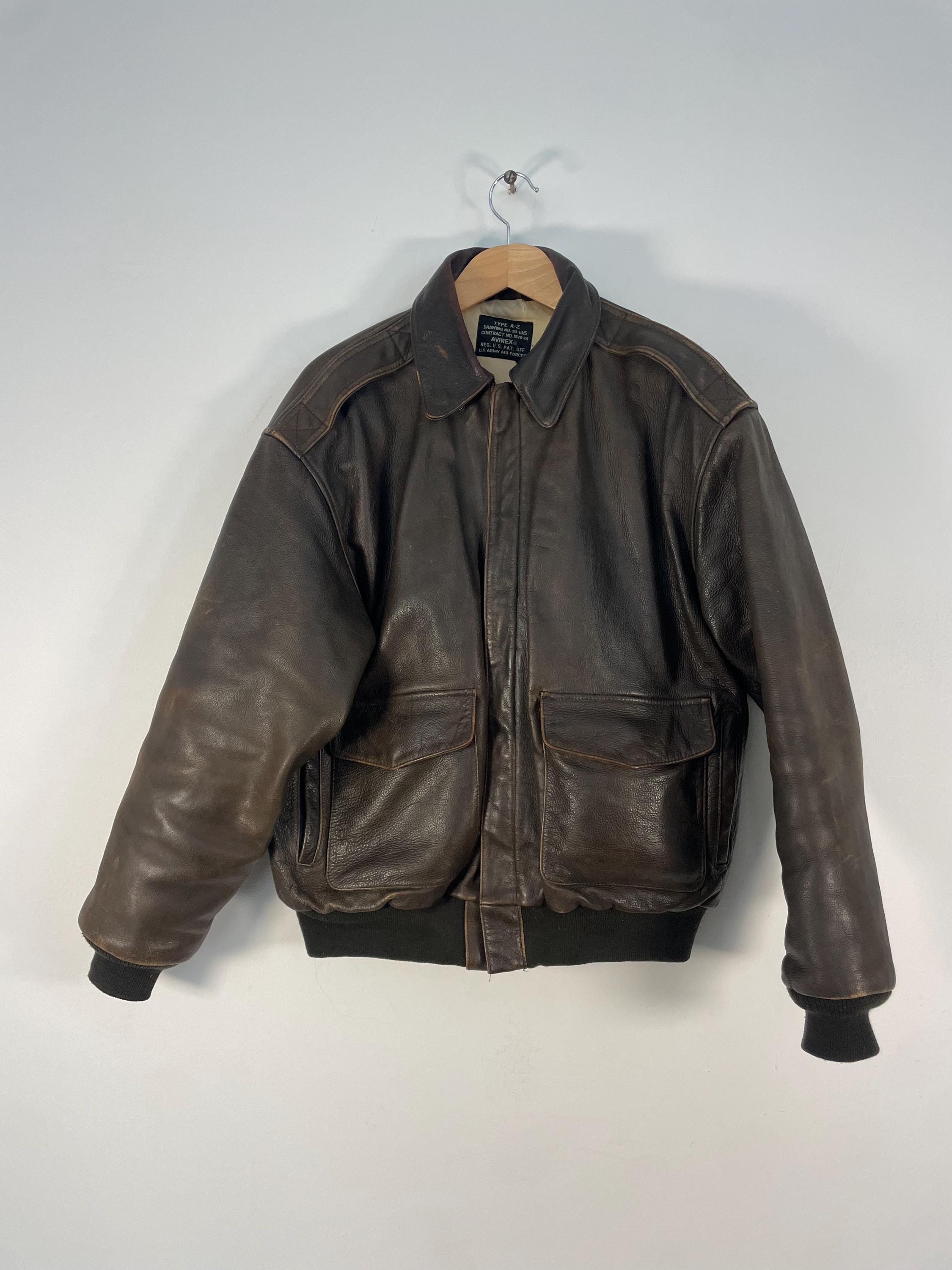 70s A-2 real leather flight jacket USA製 Vintage 70's U.S Army Air Force Avirex A-2 Flight Leather Jacket